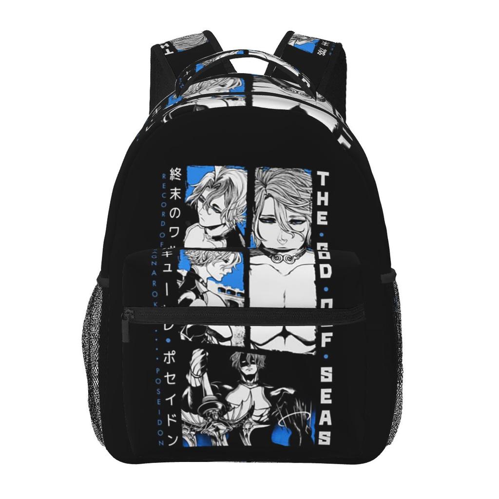 Poseidon Record Of Ragnarok Statue Anime Backpacks Boys Girls Bookbag Students School Bags Cartoon Travel Rucksack Shoulder Bag