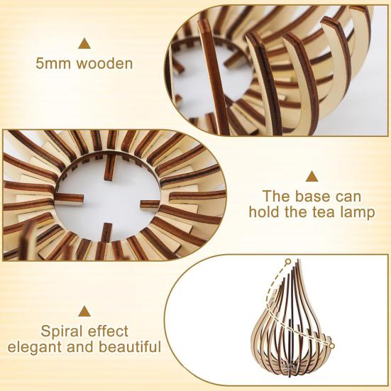 Holzkerzenhalter Moderner Minimalistischer Stil Kerzenständer Teelichthalter Handgefertigter Kerzenständer für Esstisch Kamin Regal Zuhause