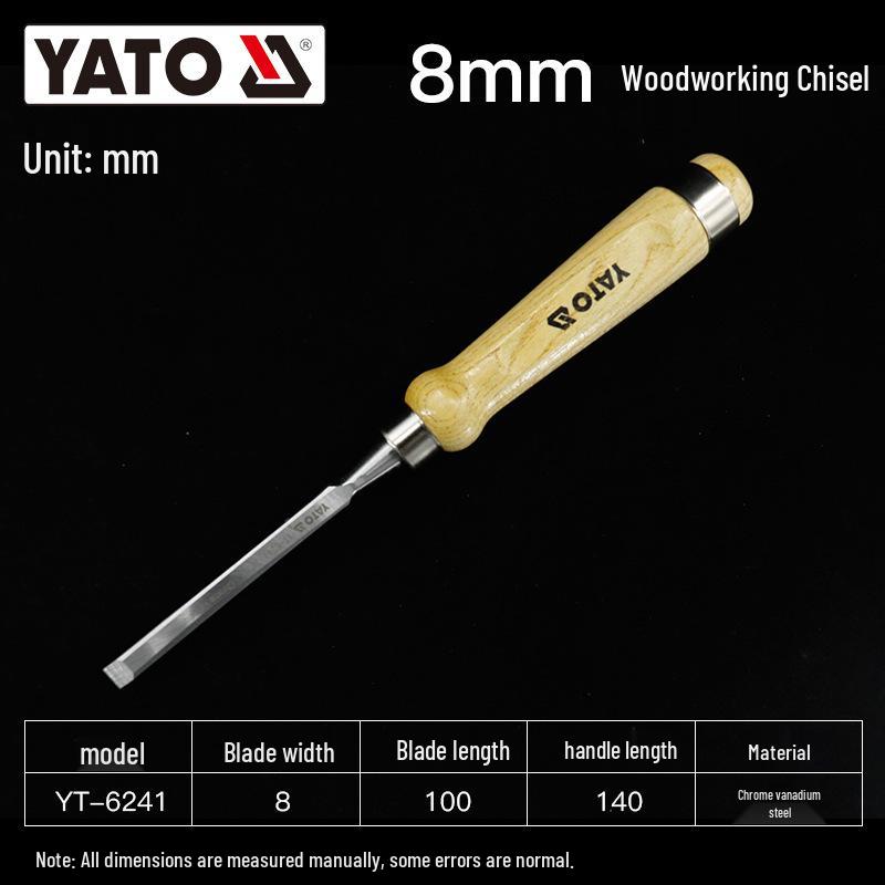 

YATO Стамеска для деревообробки з хромо-ванадієвої сталі з дерев яною ручкою