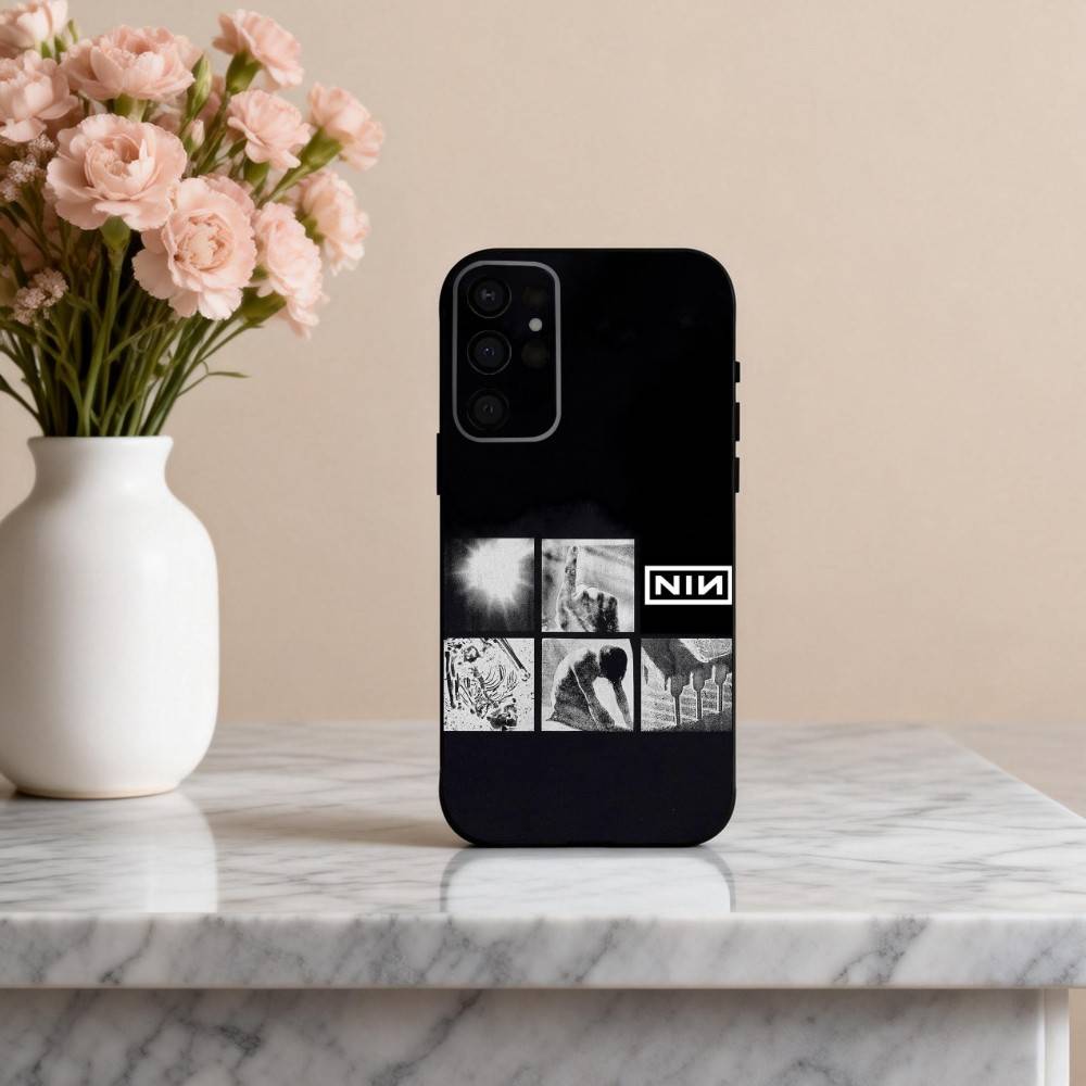 N-Nine I-Inch T-The D-Downward S-Spiral Phone Case For Samsung S25,24,23,22,30,21,10,9,Ultra,Plus,Lite,FE,4,5 G Soft Black Case