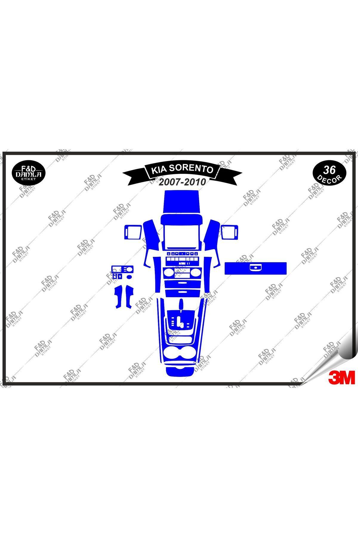 

Kıa Sorento 2007-2010 Torpido Konsol Trim Göğüs Maun Kaplama Set 36 Parça Mavi