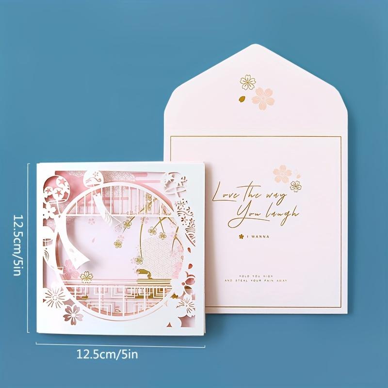 

1set Vintage Greeting Card, Blessing Thank You Message Card, Diy Blank Card Postcard, Handwritten Message Card