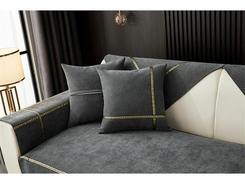 Vier Jahreszeiten Chenille Weizenähre Rutschfester Sofakissenbezug