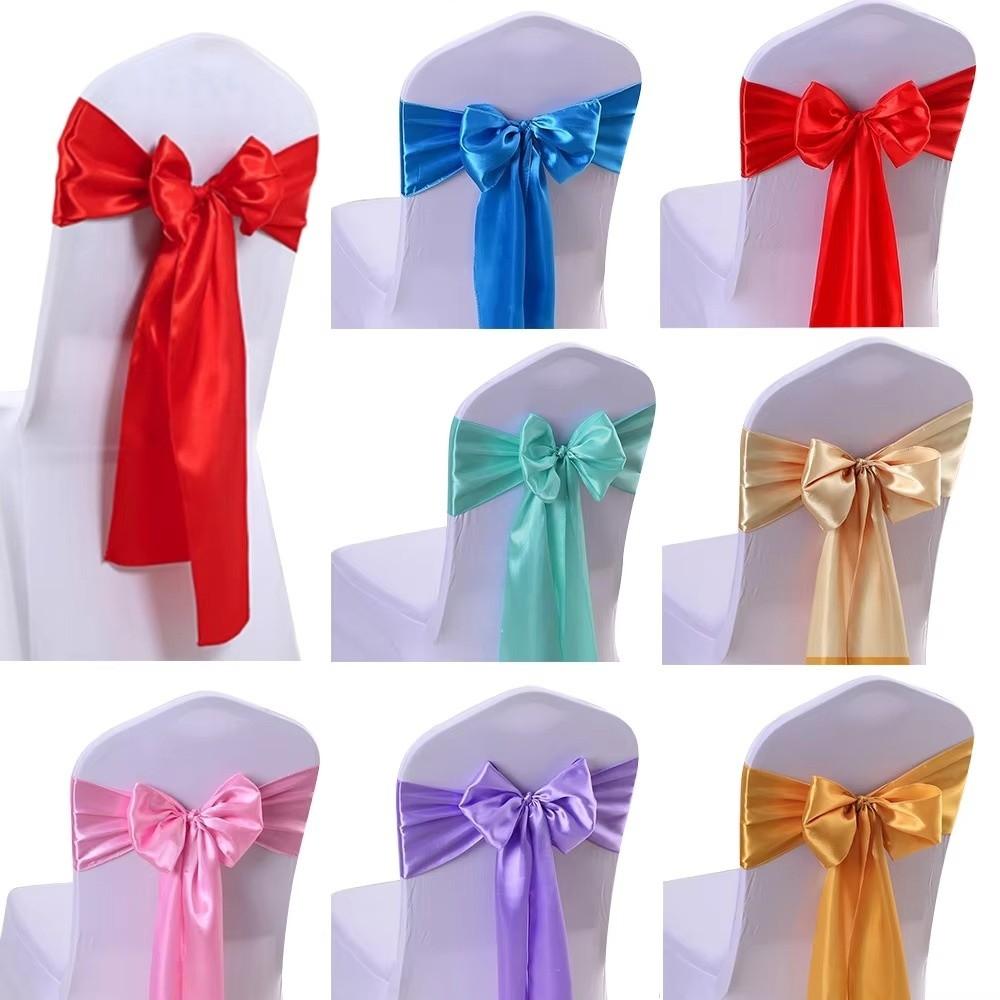 Self Tie Chair Ribbon Ties Elegant Design Chair Cover Decoration  Festival Celebration