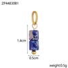 Trend Colorful Handmade Natural Stone DIY Necklace Charm Pendant 18K Gold Plated Stainless Steel Accessories Fashion Jewelry