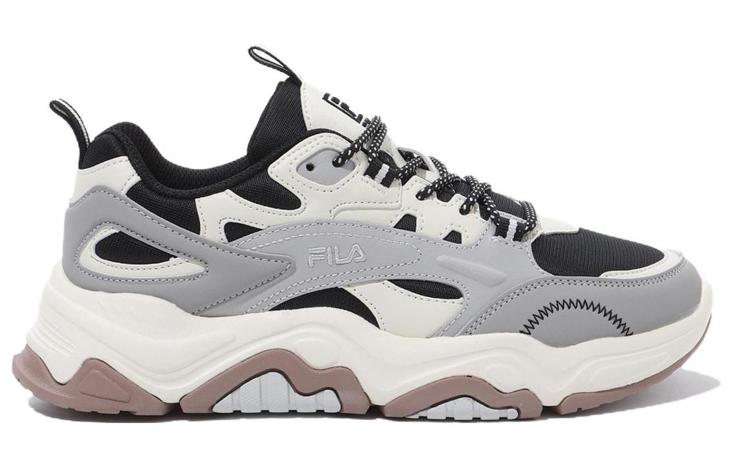 Men's Sneakers FILA Tiny Rumble V2 Cushioning Abrasion Resistant Low top Casual Shoes Unisex Black White Gray