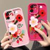 For iPhone 16 Case Cartoon Flower Pattern Shockproof TPU Silicone Soft Cover For iPhone 13 14 15 Pro Max 12 11 iPhone 16 Pro Max Funda
