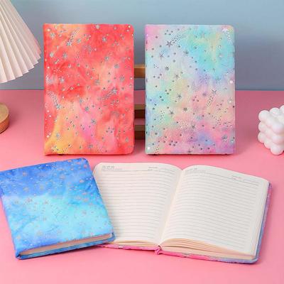Luxury Gradient Plush Star Notebook, A5 Student Diary, Daily Plan, Perfect High Value Gift, Reward, 1Pc