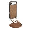 For iPhone Air Retro Leather Phone Back Cover with Adjustable Strap