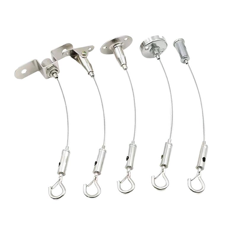 1 Pcs Lifting Code Suitable For Light Panels Adjustable Hanging Clothesline Fixed Guardrail Lock Wire Rope Spring Hook