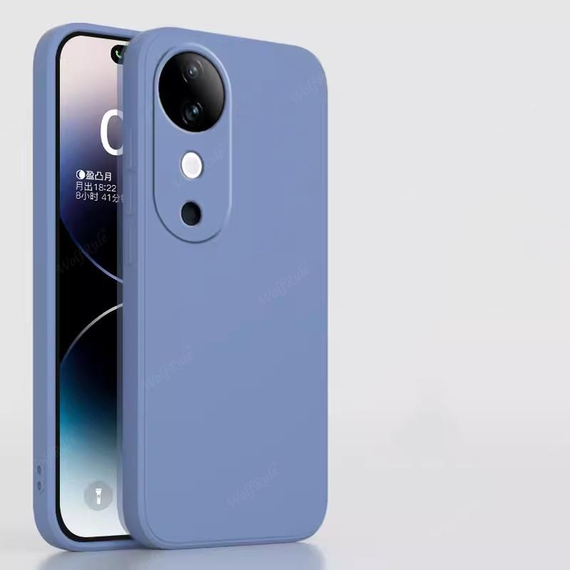 

Для Чохол Vivo V40 Для Vivo V40 Capas Рідкий Силікон Протиударний Телефон Задня Накладка Бампер TPU М який Чохол Vivo V40 V 40 5G Fundas For Vivo V40 5G