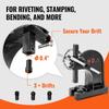 Arbor Press 1 Ton Rivet Press Machine with Handwheel Cast Iron Assembly