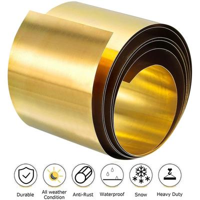 Longitud 1000 mm Metal de Latón Ancho 10-60 mm Tira de Latón Nueva Lámina Metálica Placa