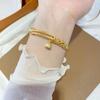 Hollow Carp Lotus Lotus Root Push-pull Bracelet Women's Light Luxury and High-end Bracelet Accessories