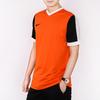 Nike Color Block V-Neck Breathable Quick-Dry Soccer Short-Sleeve T-Shirt Men Tops Orange Red 725892-815