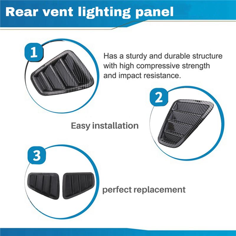 Rear Tail Light Trim Rear Vent Trim Rear Tail Light Panel For Fiat 500 Abarth 595 695 Rear Tail Light Cover Vent Trim Panel Carbon Pattern Color