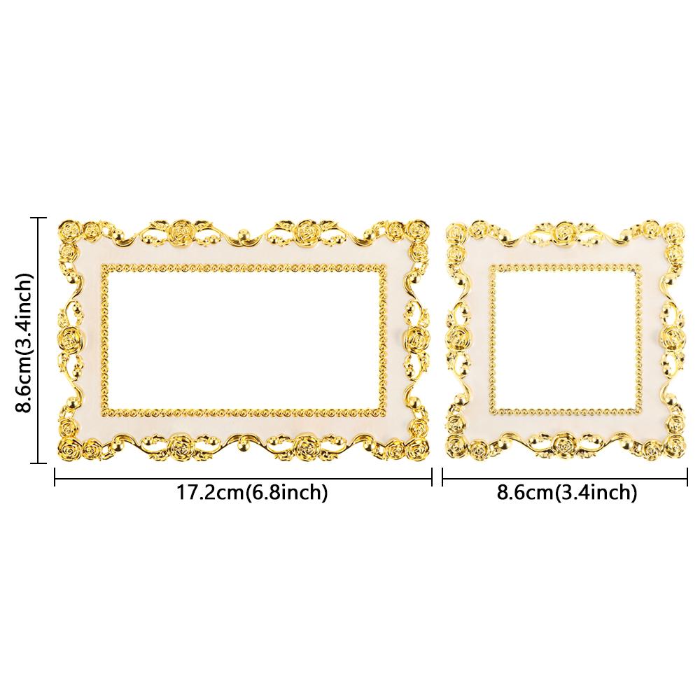 1Pc Elegant Rose Gold Silver Edge Light Switch Cover Resin Single Double Surround Socket Frame Wall Sticker Offi Home Decor