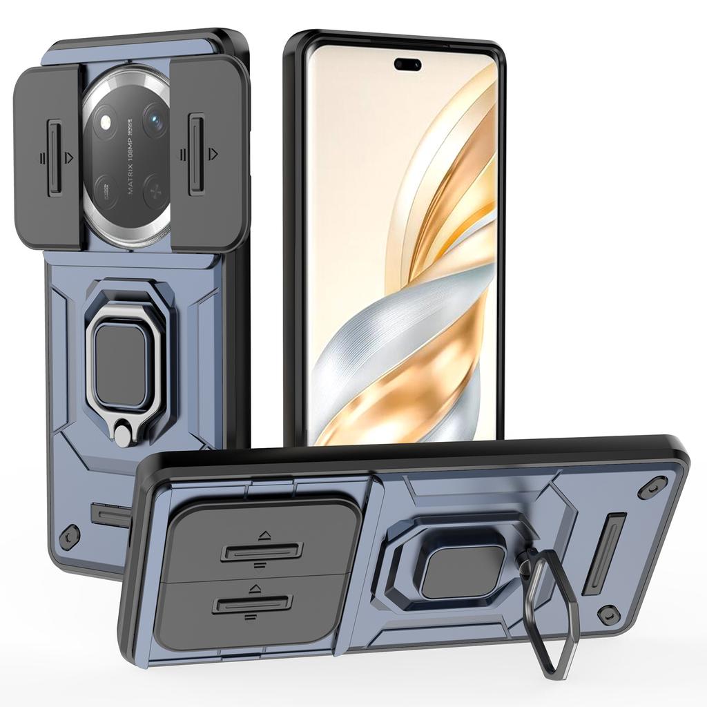 For Honor X60 Pro 5G/Magic7 Lite 5G Case PC+TPU Kickstand Phone Protector with Lens Cover