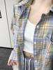 Women's Hong Kong Retro Plaid Loose Long-Sleeve Shirt for Spring/Autumn
