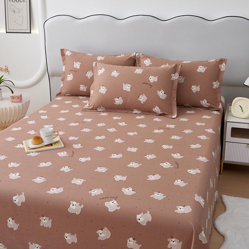 Cotton Bed Sheet  Cartoon Panda Animals Printed Double Top King Sheets for Girls Boys Kids Single Queen King Size Bed Linen