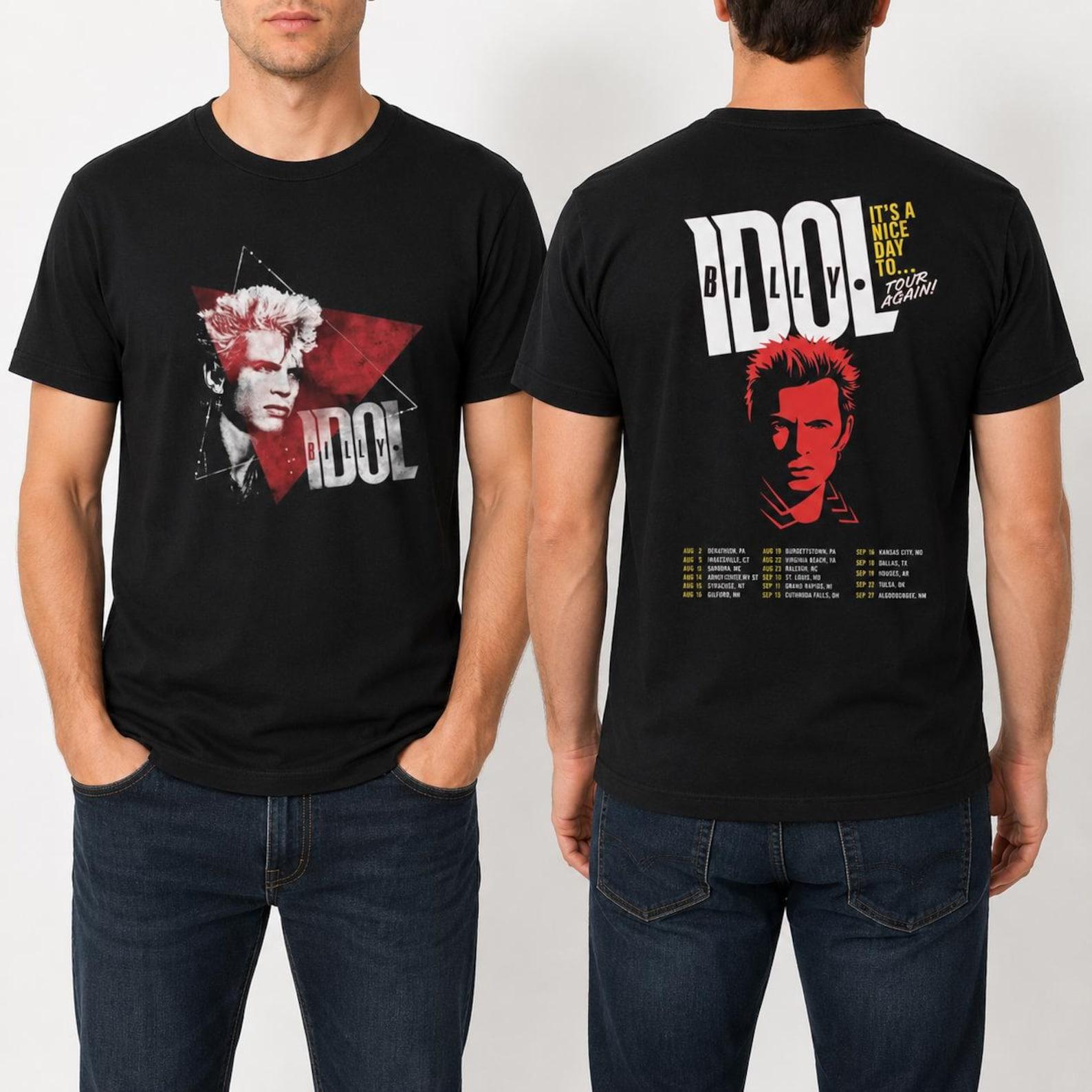 Billy Idol 2026 Concert, Billy Idol It s Nice Day To Tour Again 2026 Shirt, Billy Idol Fan Shirt, Billy Idol Merch, Billy Idol Graphic Tee XL