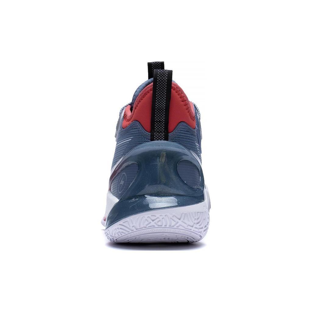 Li Ning SONIC 10 Ultra Abrasion Resistant Breathable Mid top Basketball Shoes Men's Blue White Red ABAS145-7