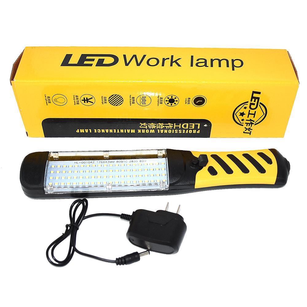Portable Flashlight Magnetic 80 LED Beads Emergency Safety Work Light Car Inspection Repair Handheld Work Lamp 220V EU Plug