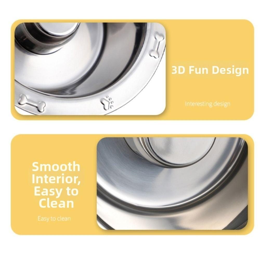 Anti-Slip Cat Food Dish Stainless Steel Dog Water Bowl Pet Water Bowl Dog Feeding Bowl for Cat Dog