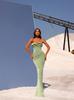 Exported to Europe and the United States, sexy tube top, slim fit, green slim fit and thin buttocks, dinner party, annual meeting dress, long dress