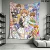 Cardcaptor Sakura poster Wall Hanging Printed Fabric Blanket Decorative Tapestries for Bedroom Living Room Home Decor