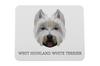 West Highland White Terrier, Westie -Geometric Mouse Pad with Photo and Inscription Art-Dog