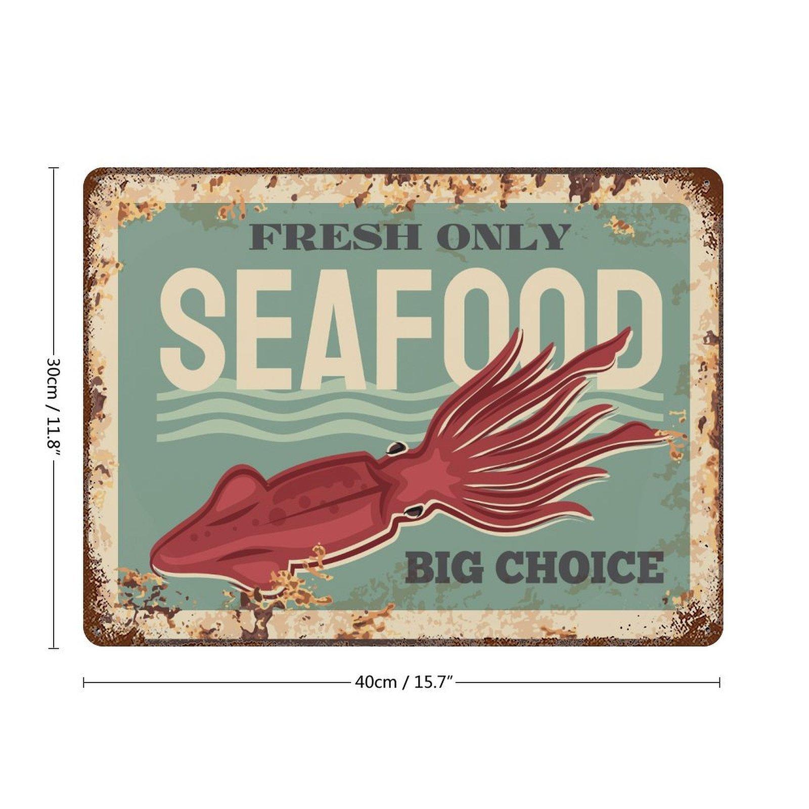 

1-Pack shabby rustic metal wall decor, 20×30cm and 30×40cm, retro distressed sign for living room, studio or cafe 30*40CM