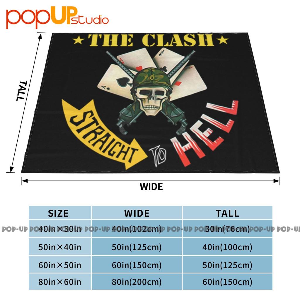 The Clash Straight To Hell Band Logo Ultra-Soft Blanket Quilt Winter Sofa Cover Bed Covers