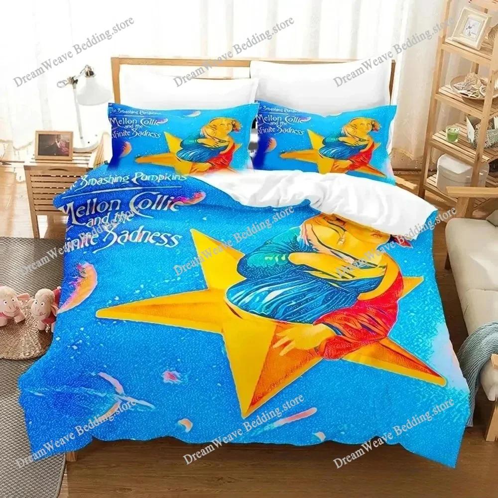 3D Print The Smashing Pumpkins Bedding Set Duvet Cover Bed Set Quilt Cover Pillowcase Comforter King Queen Size Boys Adult741