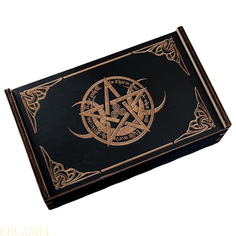 A1A2 Push Pull Tarot Cards Storage Box Portable Card Container Astrologys Trinkets Box Divination Card Storage Case