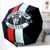 1pz Ombrello Automatico Robusto a 8 Stecche, Ombrello Manchester United Manchester City, Stampato Digitalmente, Ombrello Pieghevole per Uso Esterno in Movimento