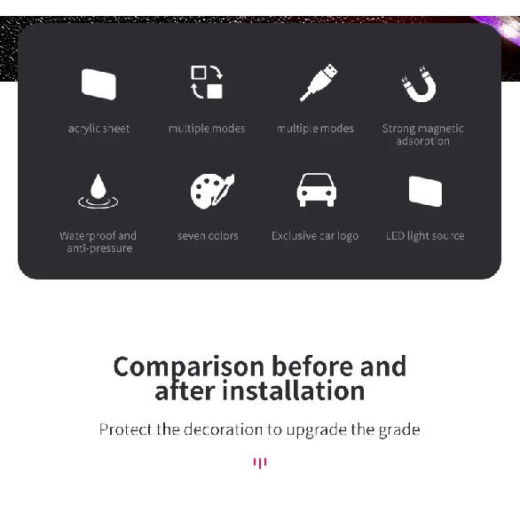 [Customized] Car Door Illuminated Sill Light Logo Projector Lamp USB Power Moving LED Welcome Pedal Car Scuff Plate Pedal Light