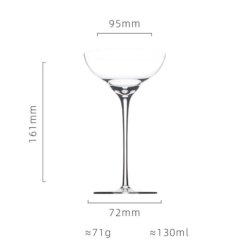 Small Cocktail Glass Cups, Triangle Martini Glasses, Transparent Goblet, Bar Tool, 1-6Pcs