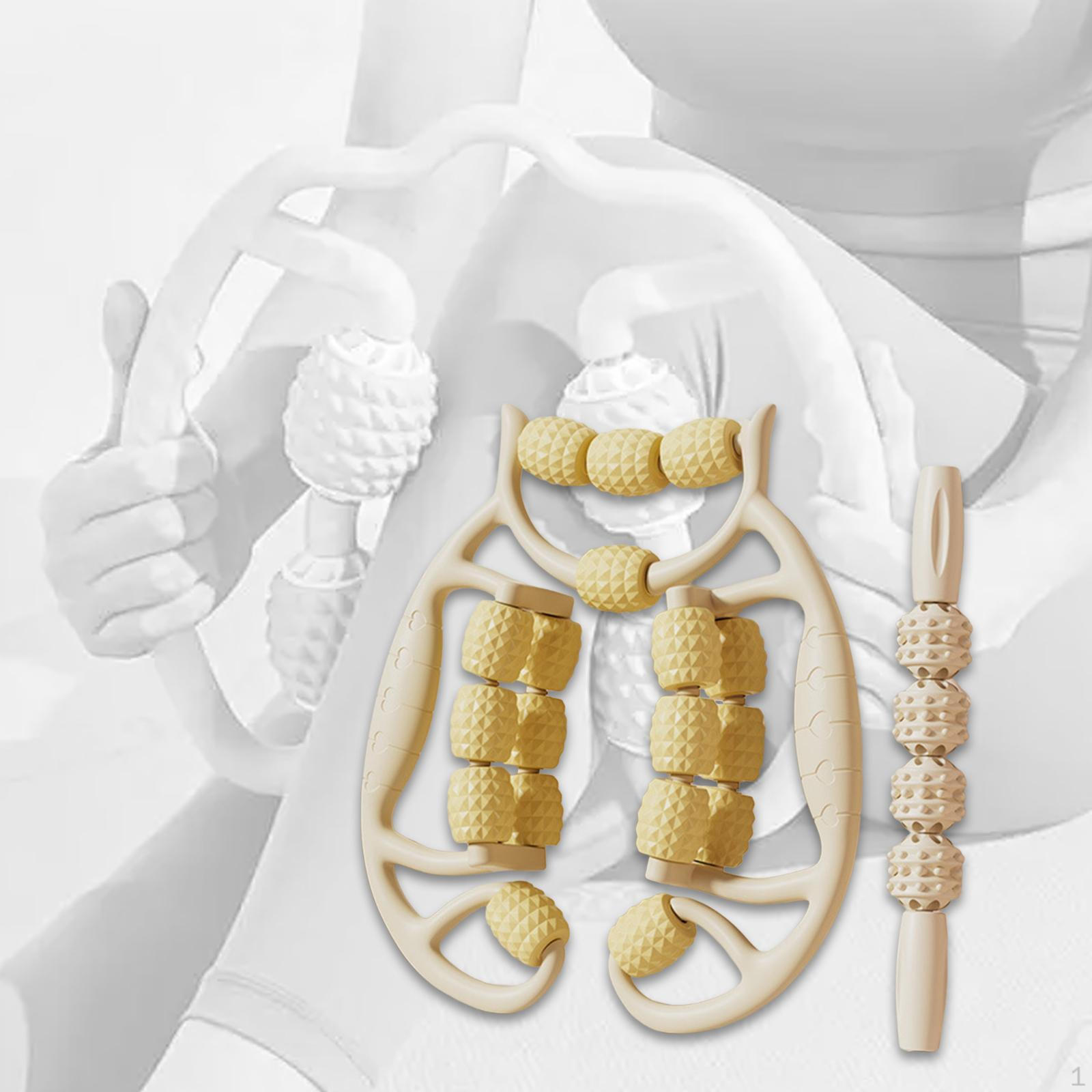 

2 Foam Roller Massage Rollers for Bodybuilding, Legs, Shoulders, And Muscles. жовтий