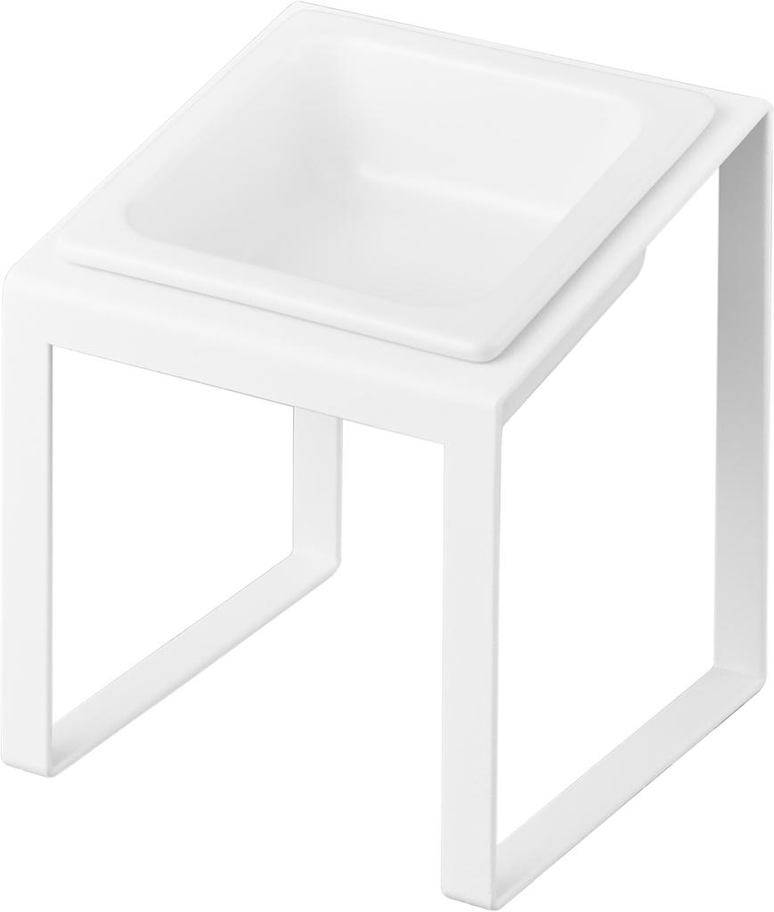 Yamazaki Tower Pet Food Bowl Angled High W15 x x Pet Food Model 10035 Stand, Type, White, Body D15.5 H17.6cm, Easy-to-Eat, Bowl,