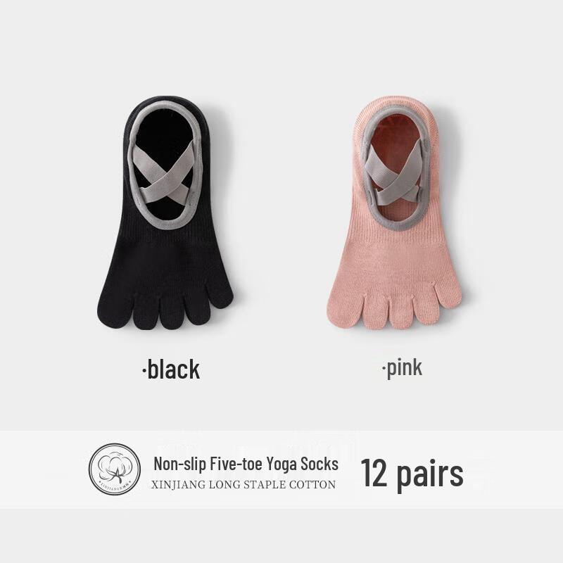 HANDUNYOU Women s Non-slip Five-Finger Yoga Socks