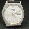 AUTOMATIC 6309A VINTAGE SEIKO 5 JAPAN MENS SILVER COLOR DIAL WATCH A701516-5 R206b-a701516