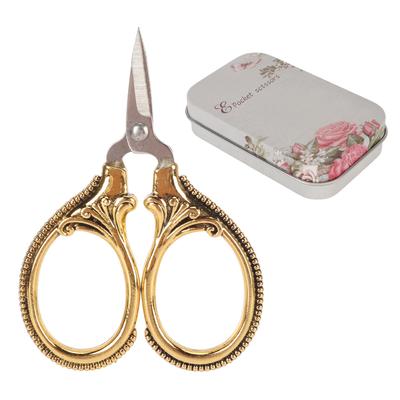 Retro Pocket Scissors Stainless Steel Handicraft DIY Embroidery Sewing Thread Mini Scissors Vintage Gold
