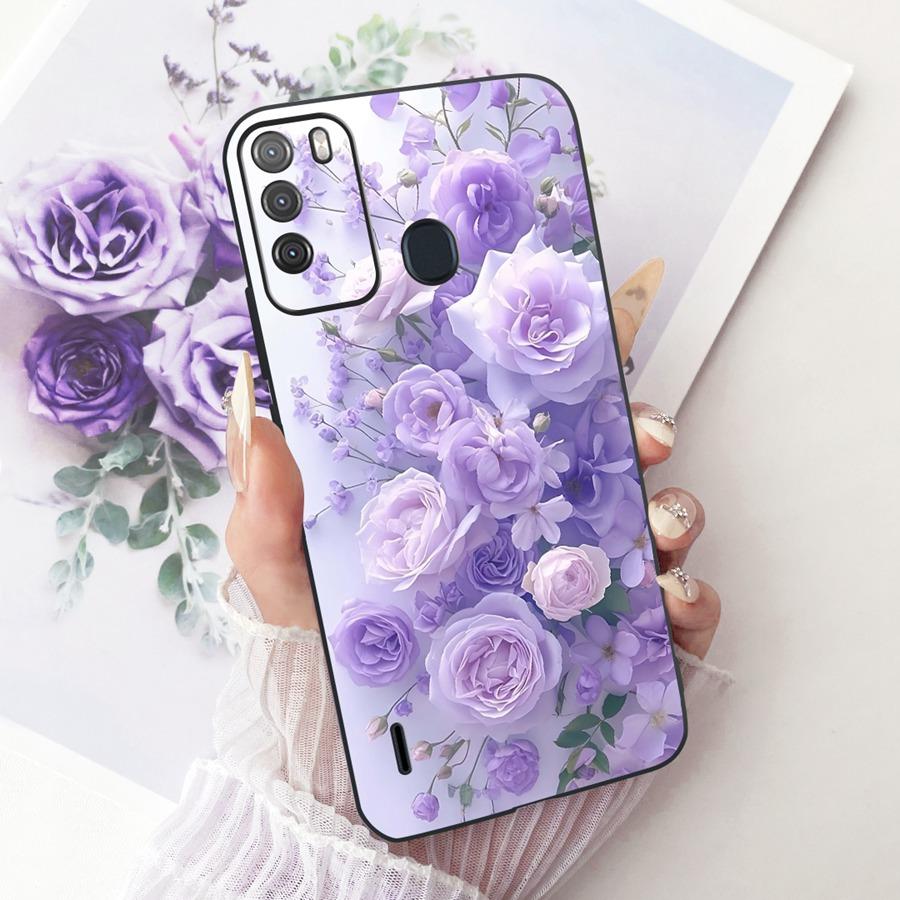 Case for Itel Vision 1 Pro Matte Soft Silicone Black butterfly  Shockproof Phone Bags For ItelS16 S 16 Vision1pro  Back Covers