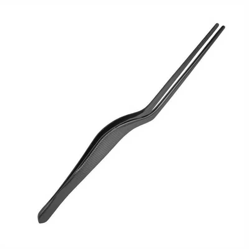 Stainless Steel Offset Cooking Tweezers for Food Plating and Pastry Decoration-Christmas & Halloween Kitchen and Restaurant Tool
