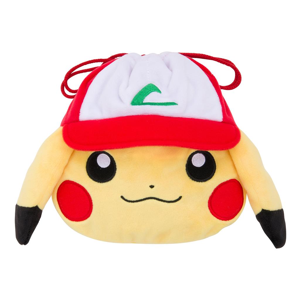 Center Original Plush Drawstring Bag Pikachu Wearing a Hat Pokémon -