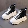 Sneakers Alte da Donna Stivali in Rete Stivali in Rete Cava da Donna Stivaletti Estivi Altezza Suola Spessa 8 cm Scarpe da Donna con Rialzo