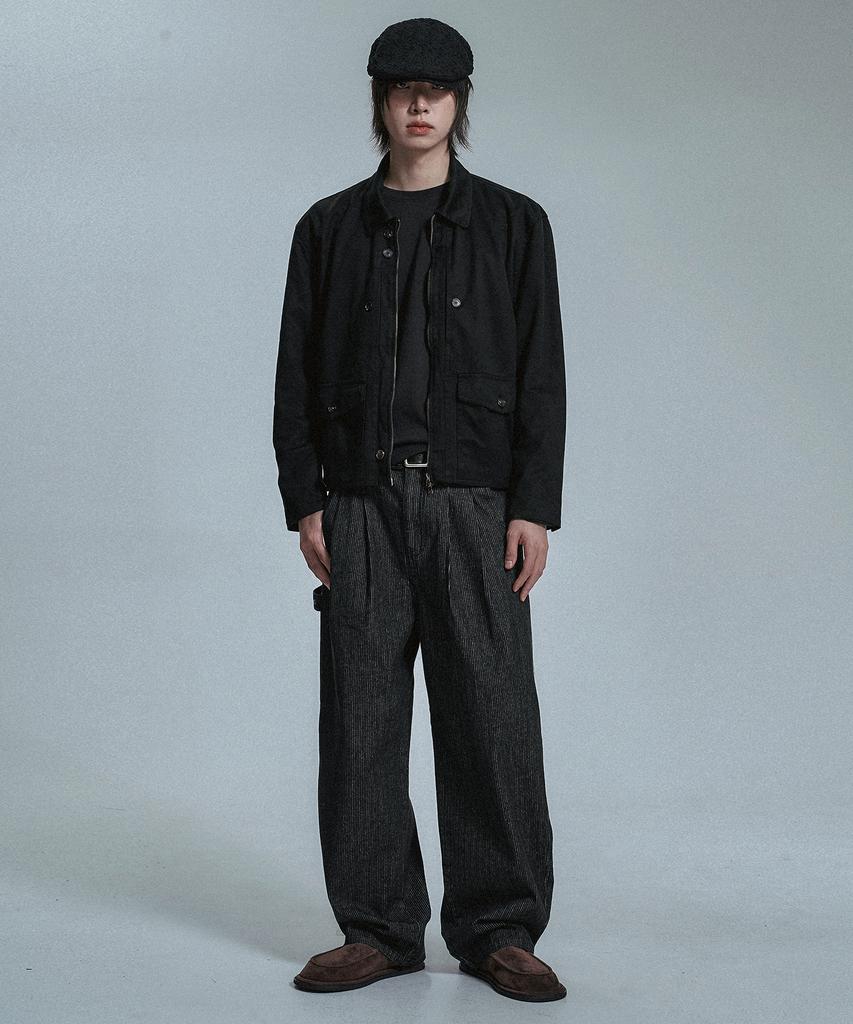 Moo Worker Suede Single Jacket - Black