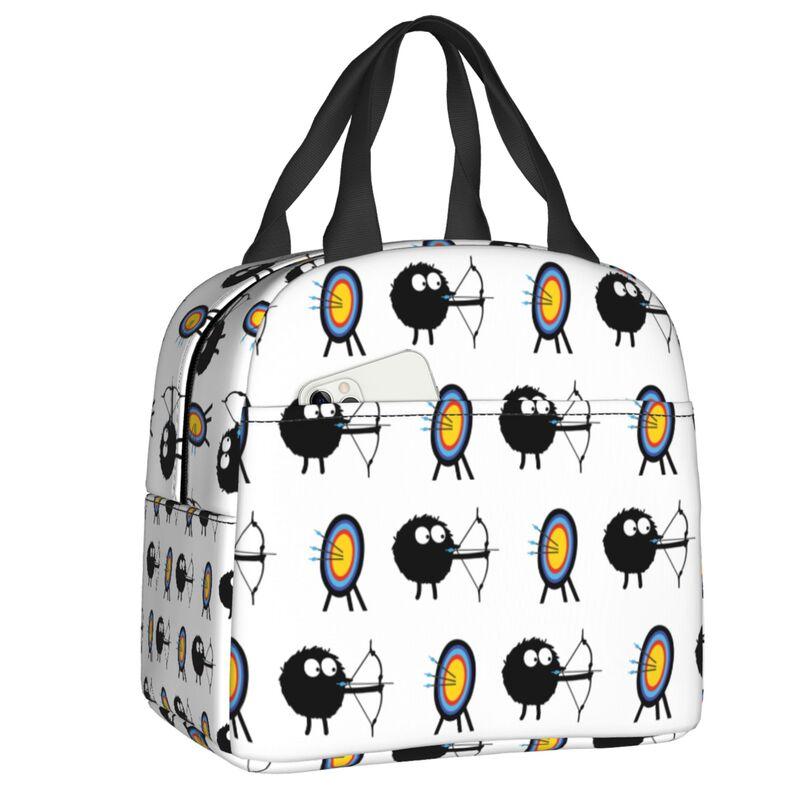 Dartscheibe Isolierte Lunchtaschen für Damen Pfeil Bogenschießen Ziel Dartscheibe Tragbarer Kühler Thermische Lebensmittel-Lunchbox Schule