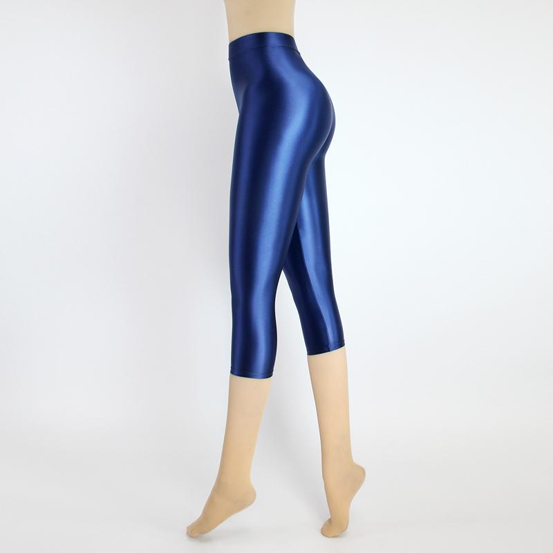 Satin Silky Smooth Women Pants Sexy Tight High Waist Gloss Pants Capris Yoga Sports Joggers Sweatpants Women Pants Bottoms